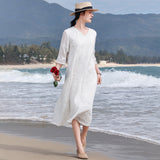 Gregarious V Neck Embroidered Cheongsam Qipao Dress