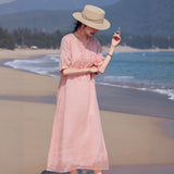 Solstice Elevated Embroidered Ruffles Cheongsam Qipao Dress