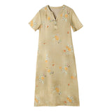 Kiara Flowing V Neck Floral Cheongsam Qipao Dress