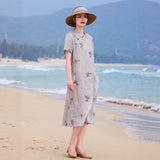 Heloise Immaculate Mandarin Collar Floral Cheongsam Qipao Dress