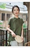 Sage Sparks Qipao Cheongsam Top