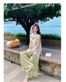 Monarch 2-Piece Green Printed Cheongsam Set