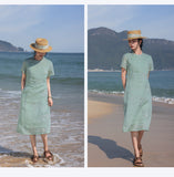 Zelda Modern Embroidered Cheongsam Qipao Dress