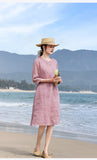 Fiorella Charming Embroidered Cheongsam Dress Improved Collar Qipao