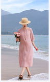Noble Embroidered A Line Cheongsam Qipao Dress