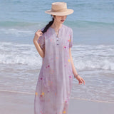 Zorina Floral V Neck Cheongsam Qipao Dress