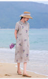 Heloise Immaculate Mandarin Collar Floral Cheongsam Qipao Dress