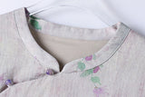 Heloise Immaculate Mandarin Collar Floral Cheongsam Qipao Dress