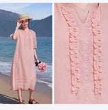 Solstice Elevated Embroidered Ruffles Cheongsam Qipao Dress
