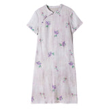 Heloise Immaculate Mandarin Collar Floral Cheongsam Qipao Dress