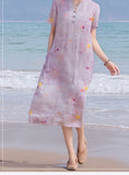 Zorina Floral V Neck Cheongsam Qipao Dress