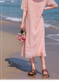 Solstice Elevated Embroidered Ruffles Cheongsam Qipao Dress