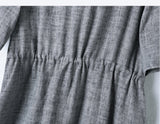 Luster Smoke Gray Cheongsam Qipao Dress