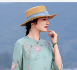 Bryony Lotus Koi Embroidered Cheongsam Qipao Dress