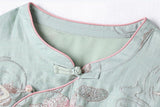 Bryony Lotus Koi Embroidered Cheongsam Qipao Dress