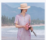 Zorina Floral V Neck Cheongsam Qipao Dress