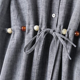 Luster Smoke Gray Cheongsam Qipao Dress