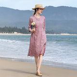 Fiorella Charming Embroidered Cheongsam Dress Improved Collar Qipao