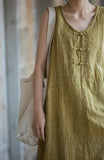 Ulrika Ramie Cotton Hand-Dyed Cheongsam Dress