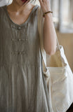 Ulrika Ramie Cotton Hand-Dyed Cheongsam Dress