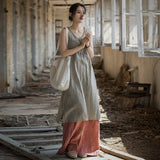 Ulrika Ramie Cotton Hand-Dyed Cheongsam Dress