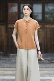 Cecilia Lapel Cotton Ramie Cheongsam Top