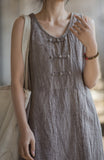 Ulrika Ramie Cotton Hand-Dyed Cheongsam Dress