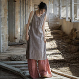 Ulrika Ramie Cotton Hand-Dyed Cheongsam Dress
