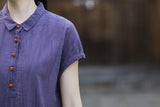 Cecilia Lapel Cotton Ramie Cheongsam Top