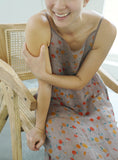 Fun Floral Ramie Sling Dress