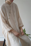 Linen Cheongsam Dress