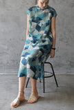 Cirrus Mosaic Print Cheongsam Dress