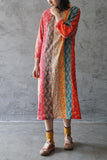 Floral Rainbow Qipao Cheongsam Dress (Long Sleeve)