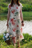 Natural Floral Casual Cheongsam